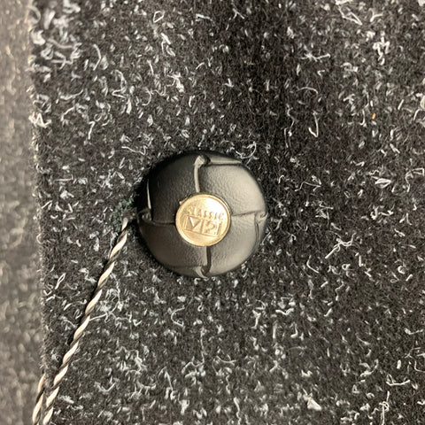 VERSACE CLASSIC Taille 44 Manteau à revers cranté gris noir chiné