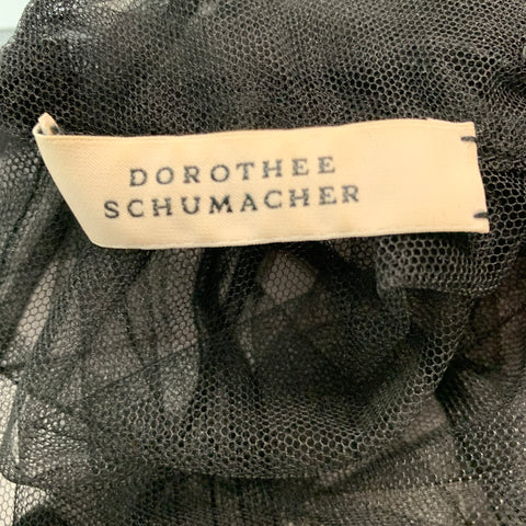 DOROTHEE SCHUMACHER Size 4 Black Polyamide See Through Sleeveless Dress Top