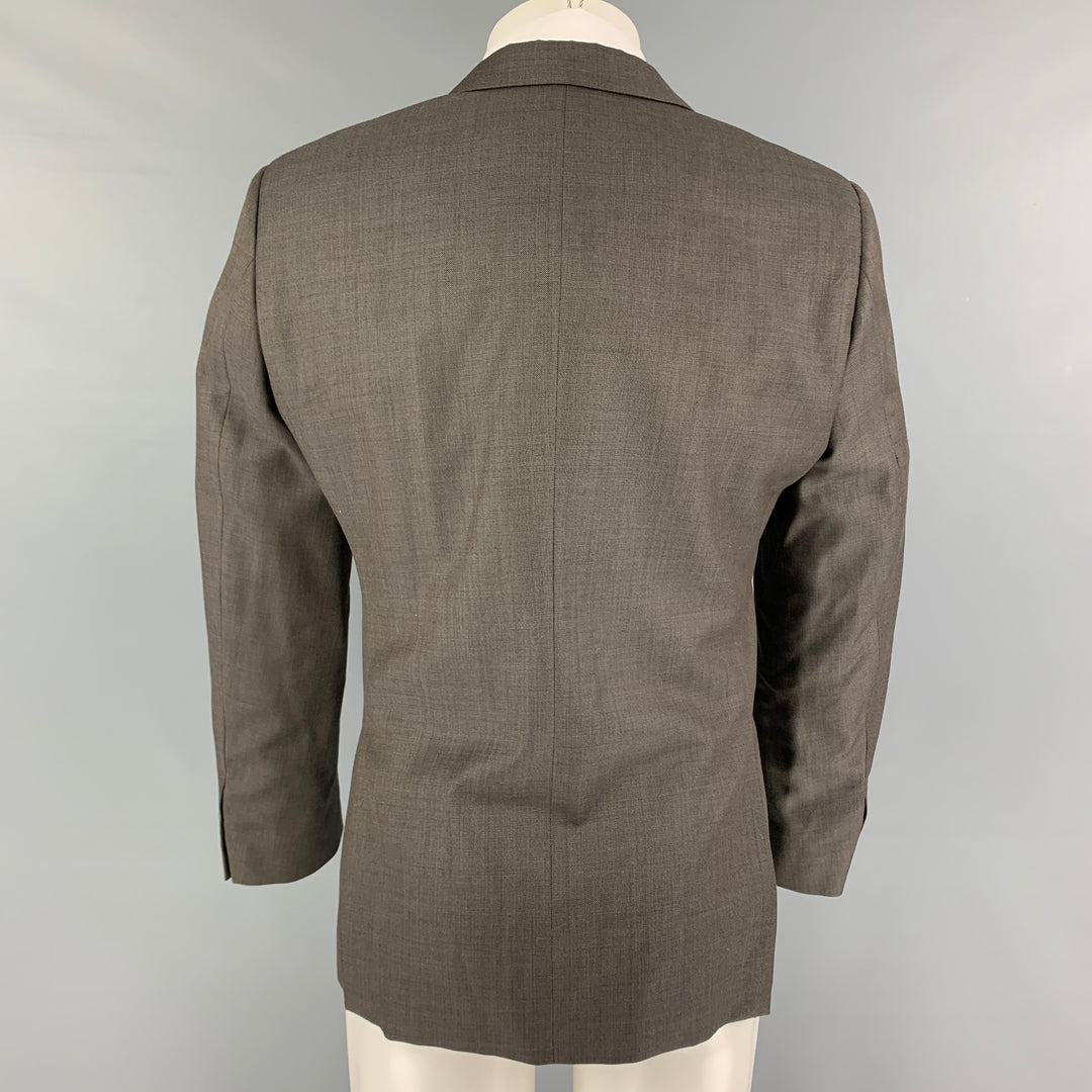 CALVIN KLEIN COLLECTION Size 36 Grey Wool Notch Lapel Sport Coat