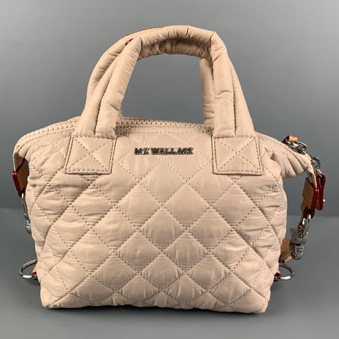 MZ WALLACE Beige Quilted Nylon Cross Body Bag