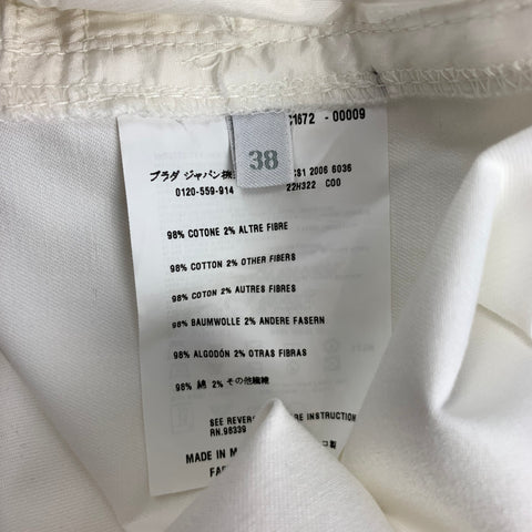 Bermudas de mezcla de algodón blanco PRADA Talla 2