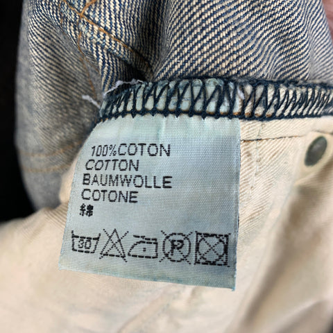 DIOR HOMME Size 29 Blue Coated Cotton Button Fly Jeans