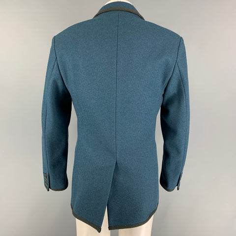 MARC by MARC JACOBS Size M Teal Charcoal Heather Wool Blend Sport Coat