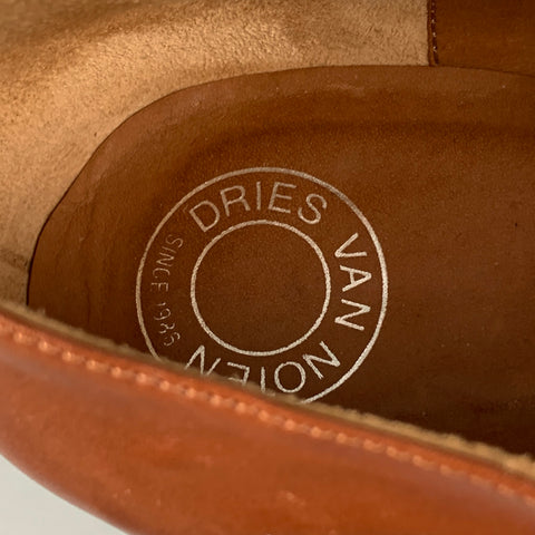 DRIES VAN NOTEN Size 6 Tan Black Leather Zipper Boots