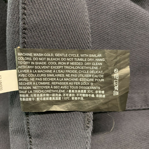 THEORY Size 40 Navy Twill Cotton Blend Flat Front Casual Pants