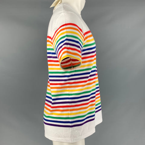 ARMOR-LUX Size M Multi-Color Stripe Cotton Short Sleeve T-shirt