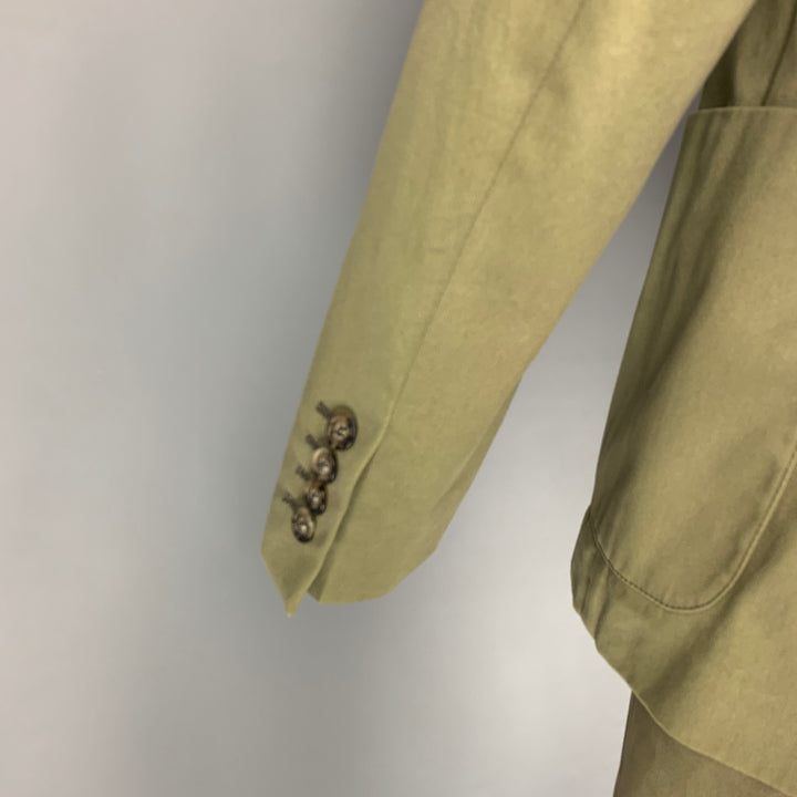 AMI by ALEXANDRE MATTIUSSI Size 40 Olive Cotton Notch Lapel Suit
