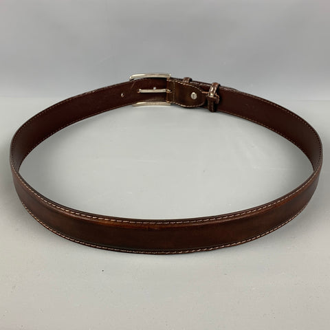 VINTAGE Size 34 Brown Dark brown Leather Belt