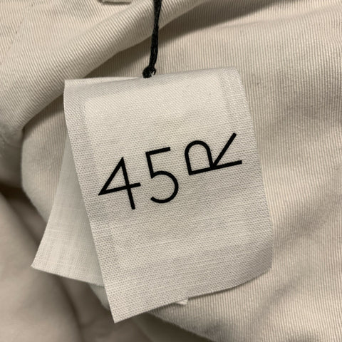 45rpm Size L Off White Solid Cotton Button Fly Casual Pants