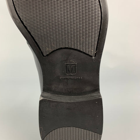 BRUNO MAGLI Size 8 Black Perforated Leather Monk Strap Loafers