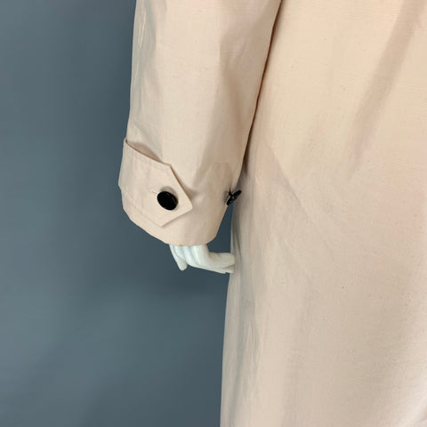 BURBERRY LONDON Size 10 Cream Peak Lapel Coat