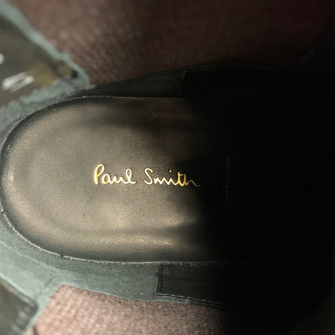 PAUL SMITH Botas Chelsea sin cordones de cuero negro talla 8