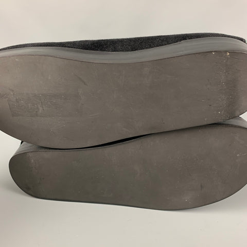 GUCCI Size 12 Black Fabric Slip On Loafers