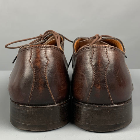 BARRETT Size 10 Brown Leather Cup Toe Lace Up Shoes