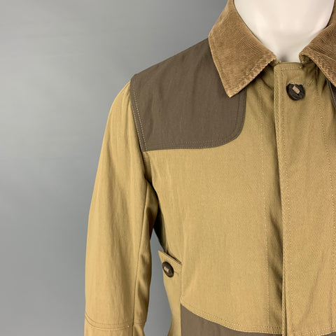 J. LINDEBERG Size M Khaki Brown Color Block Nylon Coat