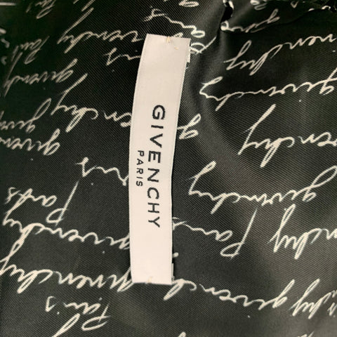 GIVENCHY Size 40 Black Metallic Peak Lapel Sport Coat