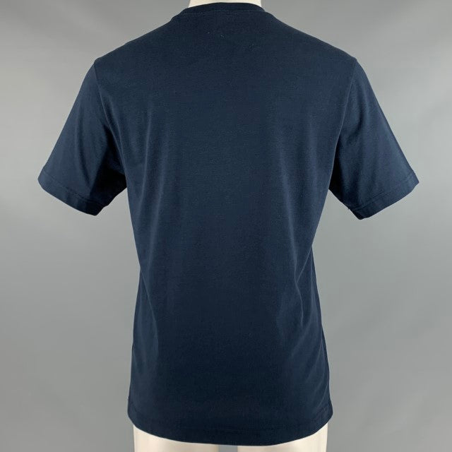 KENZO Size M Navy Green Embroidery Cotton T-shirt