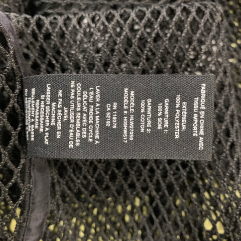 HELMUT LANG Camiseta sin mangas transparente de poliéster negra talla S
