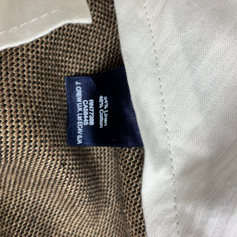 J CREW Ludlow Size 34 Brown Linen / Cotton Dress Pants