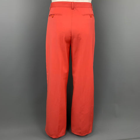 VERSUS by GIANNI VERSACE Size 40 Coral Virgin Wool Notch Lapel Suit