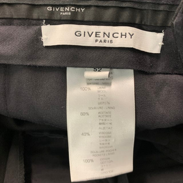 GIVENCHY Size 32 Black Solid Wool Mohair Tuxedo Dress Pants