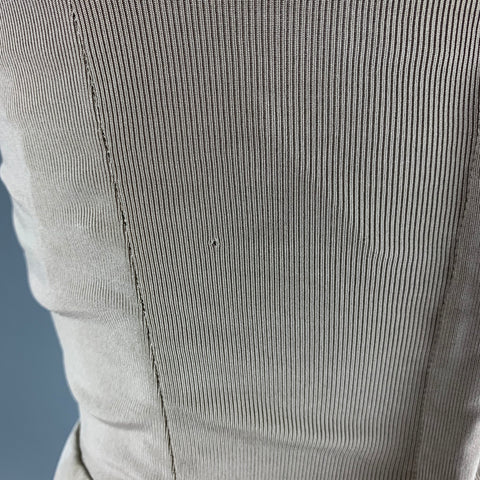 DONNA KARAN Size 2 Grey Viscose Blend Bustier Dress