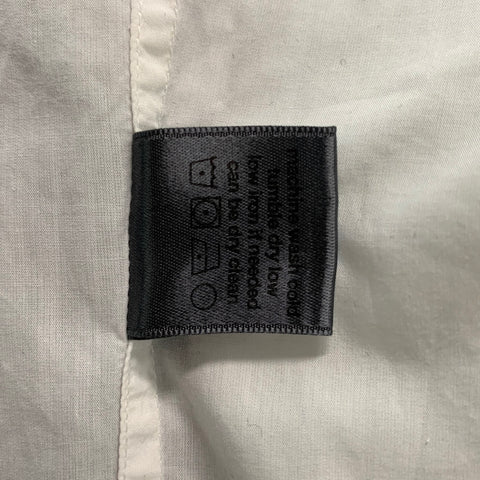 JOHN VARVATOS Camisa de manga larga de algodón blanco con botones lisos talla L