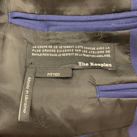 THE KOOPLES Size 38 Navy Wool Notch Lapel Sport Coat