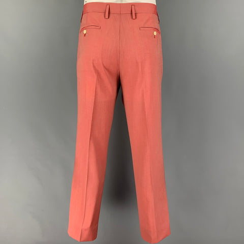 MARC JACOBS Size 44 Salmon Wool Notch Lapel 3 Piece Suit