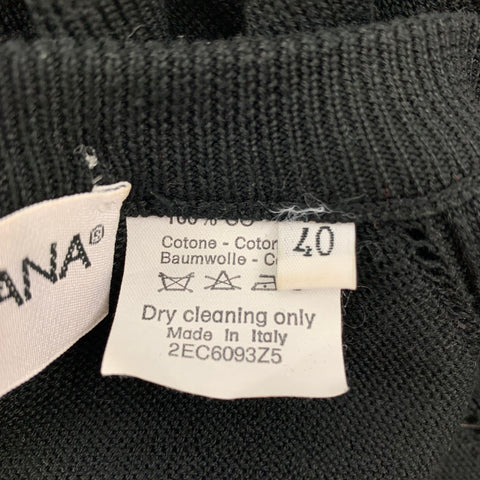 DOLCE &amp; GABBANA Cárdigan de manga corta de algodón negro talla 4