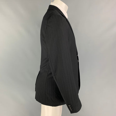 COMME des GARCONS HOMME PLUS FW10 Size M Black Stripe Wool Sport Coat