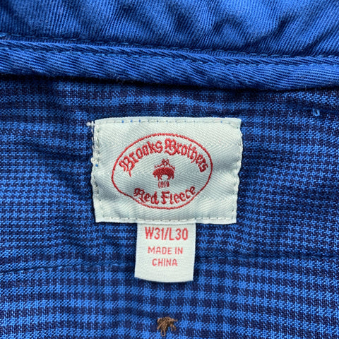BROOKS BROTHERS Size 31 Blue Cotton Zip Fly Casual Pants
