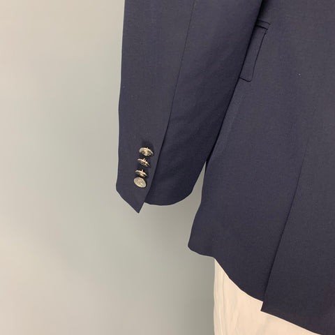 RALPH LAUREN Black Label Size 42 Regular Navy Wool Notch Lapel Sport Coat