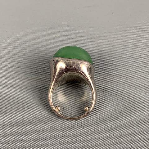 TIFFANY & CO. by Elsa Peretti Green Jade Sterling Silver Ring