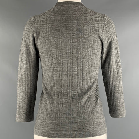 MARLOWE Size S Grey Black Cashmere Silk Beaded V Neck Casual Top