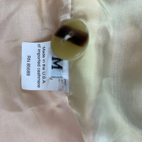 BRENDA KETT Size M Pink Beige Cashmere Buttoned Vest