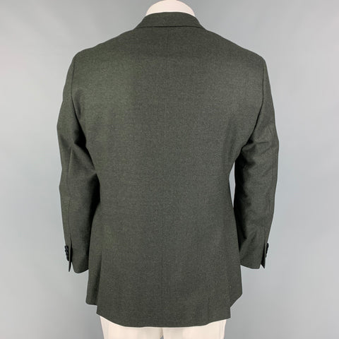 TODD SNYDER Size 42 Regular Charcoal Black Wool Sport Coat