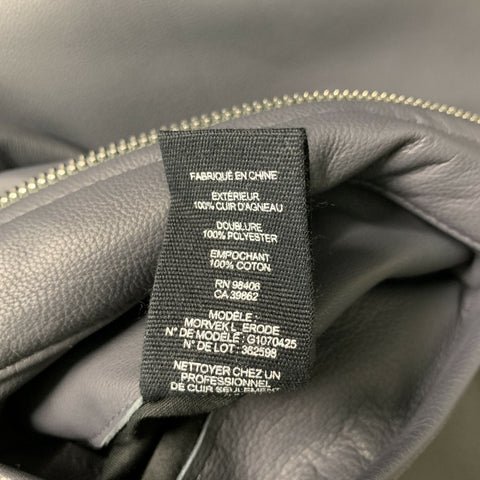 THEORY Size S Grey Solid Leather Jacket