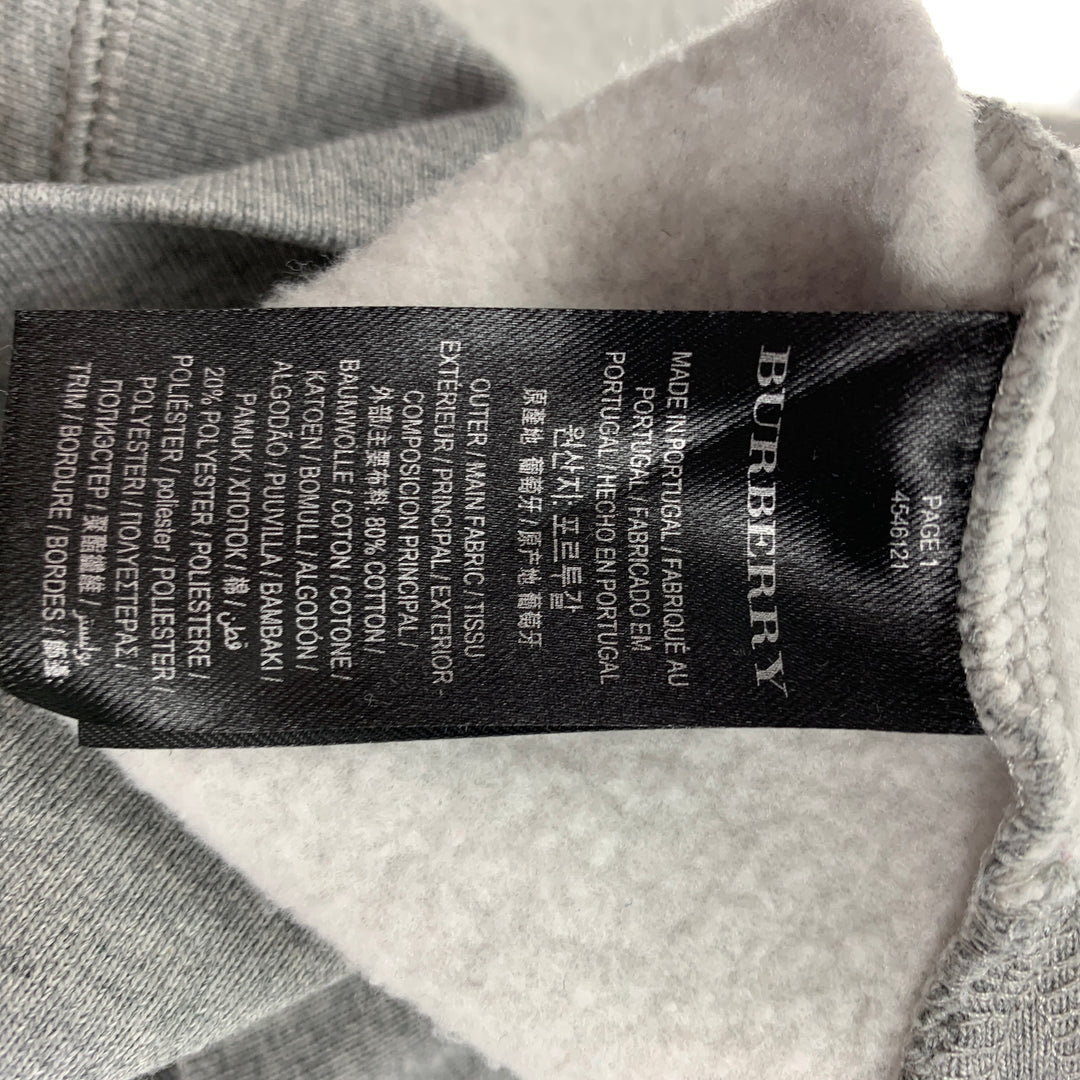 BURBERRY Spring 2017 Size S Grey Graphic Cotton / Polyester Crew-Neck Sweatshirt