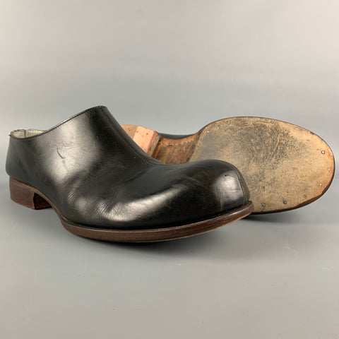 NOT LISTED Black Leather Pull On Loafers