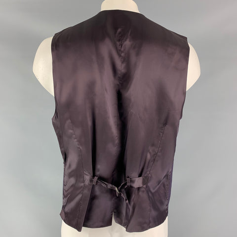 DOLCE & GABBANA Size 46 Purple Vertical Stripe Wool & Mohair Vest