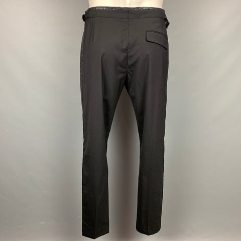 VIVIENNE WESTWOOD MAN Size 42 Black Wool Shawl Collar Tuxedo Suit