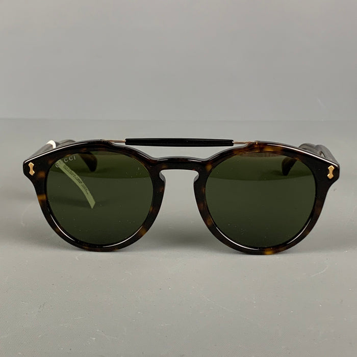 GUCCI Brown Tortoise Shell Acetate Sunglasses & Eyewear