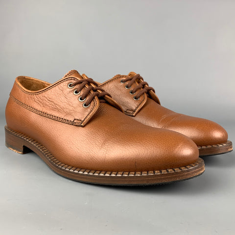 AQUATALIA Size 10.5 Caramel Leather Lace Up Shoes