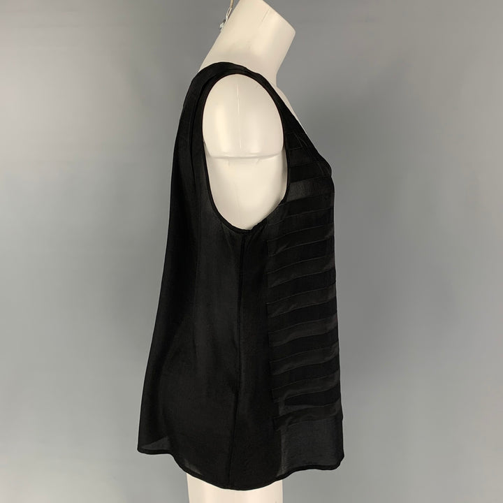 MARC by MARC JACOBS Size M Black Stripe Silk / Rayon A-line Blouse