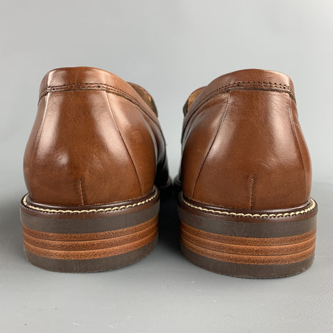 COLE HAAN Size 9.5 Tan Solid Leather Slip On Loafers