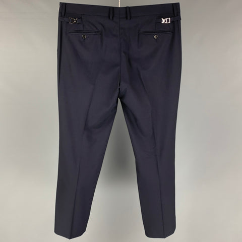 LOUIS VUITTON Size 36 Navy Wool Zip Fly Dress Pants