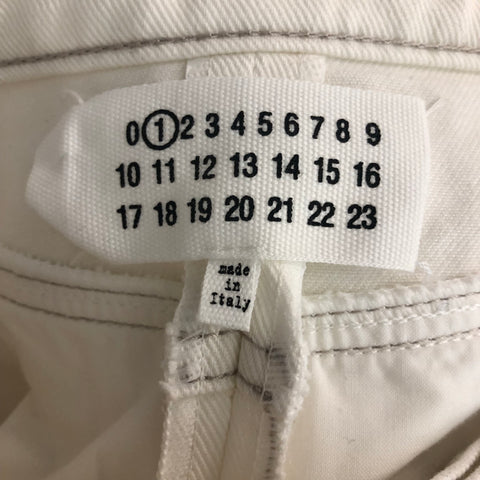 MAISON MARGIELA Size XS Off White Denim Casual Pant-Skirt