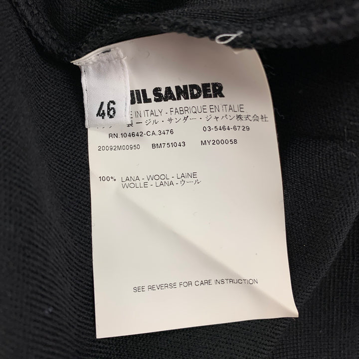 JIL SANDER Size S Black Wool Turtleneck Pullover