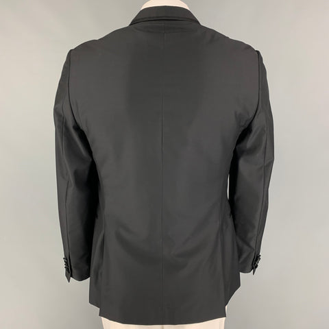 PAUL SMITH Taille 42 Manteau de sport à revers en laine noire